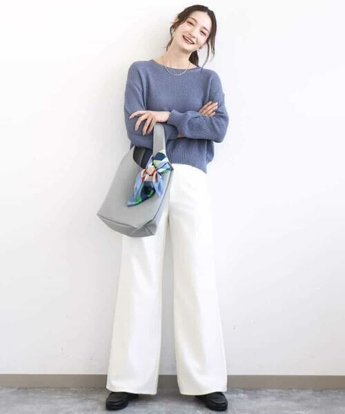 MK MICHEL KLEIN / エムケーミッシェルクラン ニット・セーター | 鹿の子編みニット/洗える | 詳細13