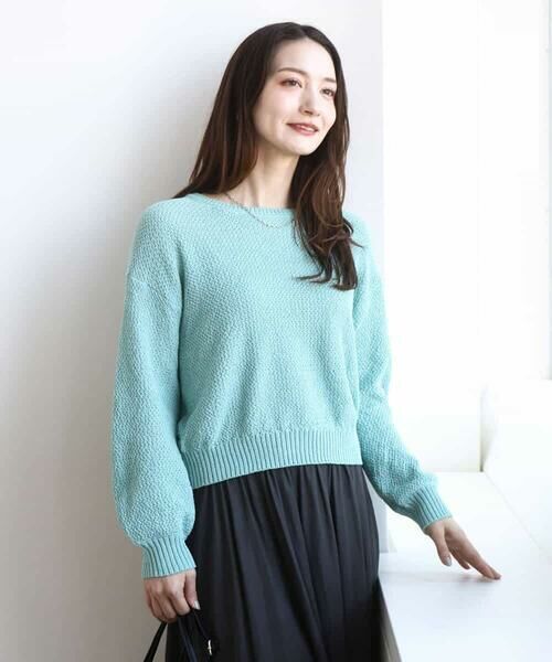 MK MICHEL KLEIN / エムケーミッシェルクラン ニット・セーター | 鹿の子編みニット/洗える | 詳細6