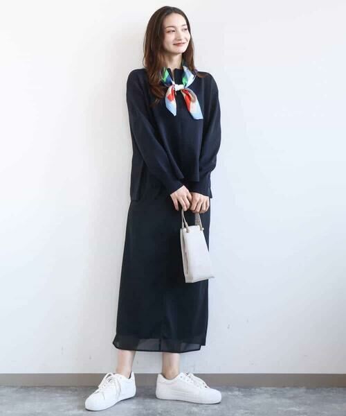 MK MICHEL KLEIN / エムケーミッシェルクラン ニット・セーター | フロントファスナーデザインニット/洗える | 詳細3