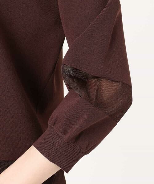 MK MICHEL KLEIN / エムケーミッシェルクラン ニット・セーター | シアー切替えニット/洗える | 詳細30