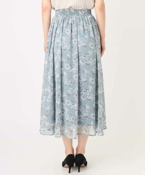 MK MICHEL KLEIN / エムケーミッシェルクラン ロング・マキシ丈スカート | 花柄シフォンスカート/洗える | 詳細18