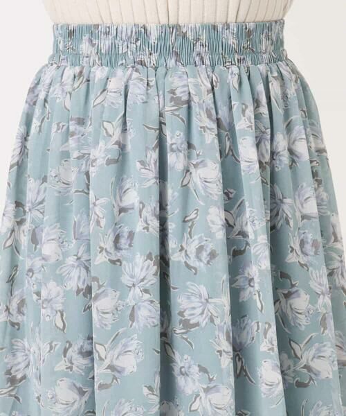 MK MICHEL KLEIN / エムケーミッシェルクラン ロング・マキシ丈スカート | 花柄シフォンスカート/洗える | 詳細19