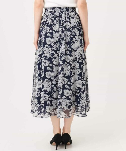 MK MICHEL KLEIN / エムケーミッシェルクラン ロング・マキシ丈スカート | 花柄シフォンスカート/洗える | 詳細22