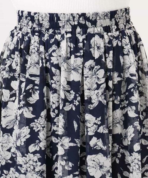 MK MICHEL KLEIN / エムケーミッシェルクラン ロング・マキシ丈スカート | 花柄シフォンスカート/洗える | 詳細23