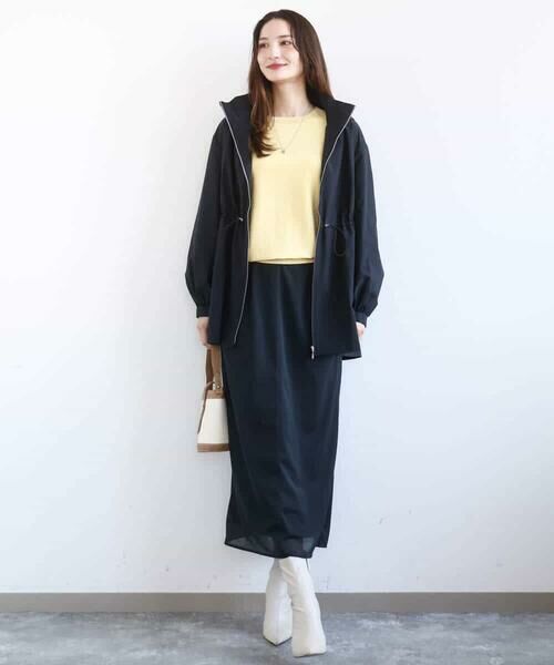 MK MICHEL KLEIN / エムケーミッシェルクラン ロング・マキシ丈スカート | オーガンジートリコットシアータイトスカート/洗える | 詳細12