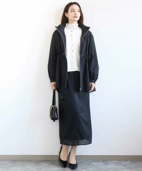 MK MICHEL KLEIN / エムケーミッシェルクラン ロング・マキシ丈スカート | オーガンジートリコットシアータイトスカート/洗える | 詳細19