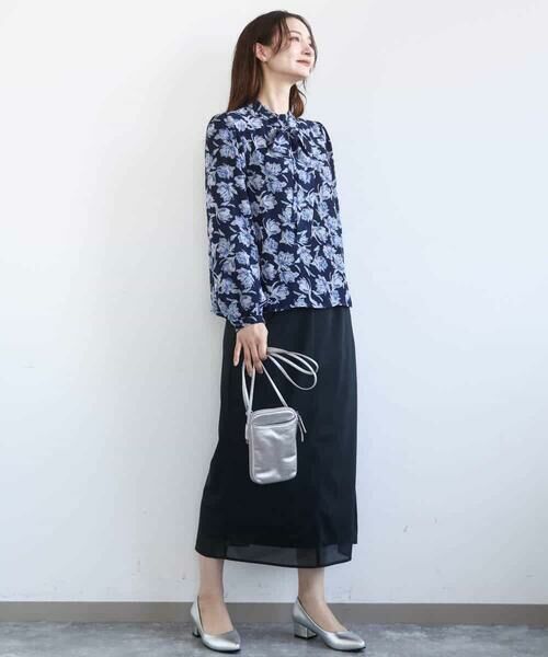 MK MICHEL KLEIN / エムケーミッシェルクラン ロング・マキシ丈スカート | オーガンジートリコットシアータイトスカート/洗える | 詳細29