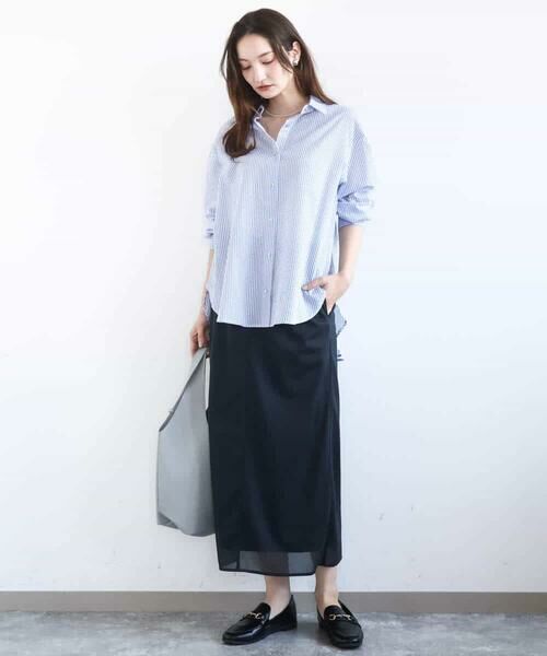 MK MICHEL KLEIN / エムケーミッシェルクラン ロング・マキシ丈スカート | オーガンジートリコットシアータイトスカート/洗える | 詳細30