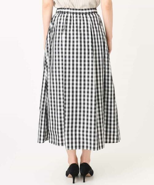 MK MICHEL KLEIN / エムケーミッシェルクラン ロング・マキシ丈スカート | タックフレアスカート（ギンガムチェック）/洗える | 詳細11