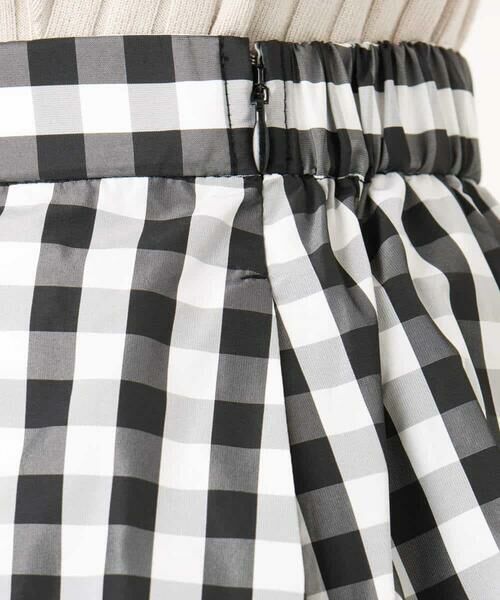 MK MICHEL KLEIN / エムケーミッシェルクラン ロング・マキシ丈スカート | タックフレアスカート（ギンガムチェック）/洗える | 詳細15