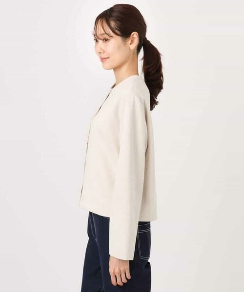 MK MICHEL KLEIN / エムケーミッシェルクラン その他アウター | フェイクスウェード ドット釦ジャケット/洗える | 詳細14