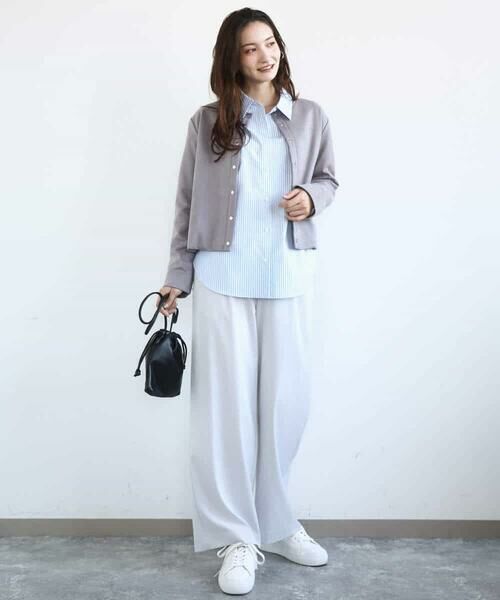 MK MICHEL KLEIN / エムケーミッシェルクラン その他アウター | フェイクスウェード ドット釦ジャケット/洗える | 詳細3