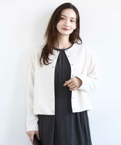 MK MICHEL KLEIN / エムケーミッシェルクラン その他アウター | フェイクスウェード ドット釦ジャケット/洗える | 詳細5