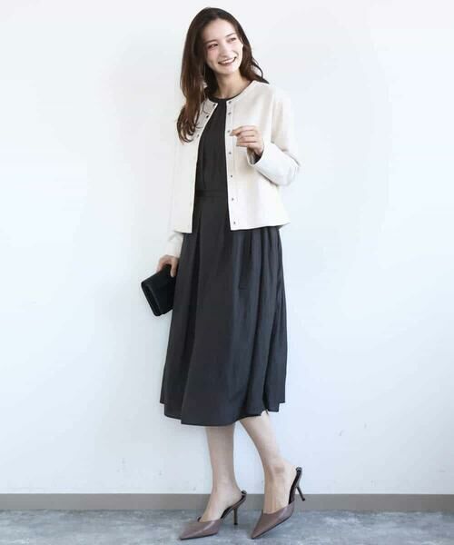 MK MICHEL KLEIN / エムケーミッシェルクラン その他アウター | フェイクスウェード ドット釦ジャケット/洗える | 詳細8