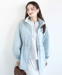 MK MICHEL KLEIN / エムケーミッシェルクラン その他アウター | 2wayタイプライターミドル丈ブルゾン/洗える