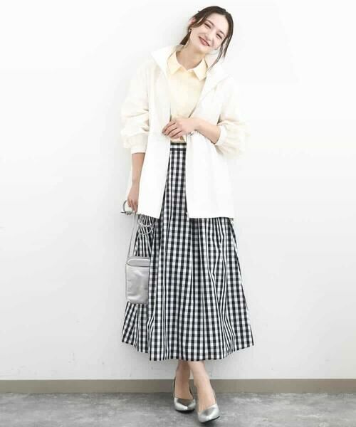 MK MICHEL KLEIN / エムケーミッシェルクラン その他アウター | 2wayタイプライターミドル丈ブルゾン/洗える | 詳細1