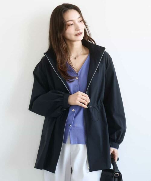 MK MICHEL KLEIN / エムケーミッシェルクラン その他アウター | 2wayタイプライターミドル丈ブルゾン/洗える | 詳細25