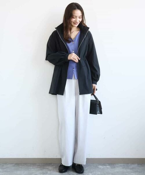 MK MICHEL KLEIN / エムケーミッシェルクラン その他アウター | 2wayタイプライターミドル丈ブルゾン/洗える | 詳細27