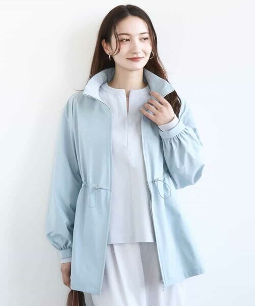 MK MICHEL KLEIN / エムケーミッシェルクラン その他アウター | 2wayタイプライターミドル丈ブルゾン/洗える | 詳細3