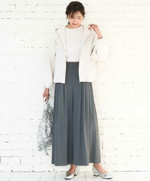 MK MICHEL KLEIN / エムケーミッシェルクラン カットソー | ビーズ刺繍ロゴTシャツ/洗える | 詳細27