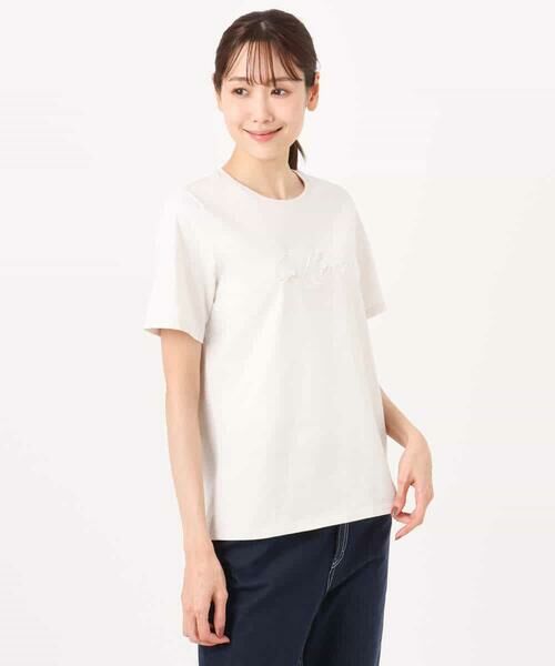 MK MICHEL KLEIN / エムケーミッシェルクラン カットソー | ビーズ刺繍ロゴTシャツ/洗える | 詳細28