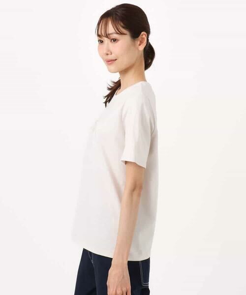 MK MICHEL KLEIN / エムケーミッシェルクラン カットソー | ビーズ刺繍ロゴTシャツ/洗える | 詳細29