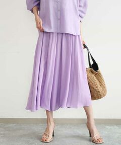 MK MICHEL KLEIN / エムケーミッシェルクラン その他パンツ | [UVカット/接触冷感/洗える]サテンガウチョパンツ