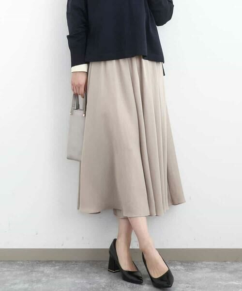 MK MICHEL KLEIN / エムケーミッシェルクラン その他パンツ | サテンガウチョパンツ/接触冷感/UVカット/洗える | 詳細1