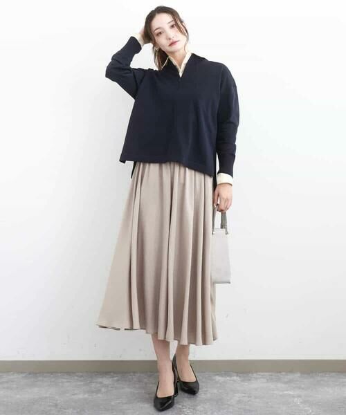 MK MICHEL KLEIN / エムケーミッシェルクラン その他パンツ | サテンガウチョパンツ/接触冷感/UVカット/洗える | 詳細4