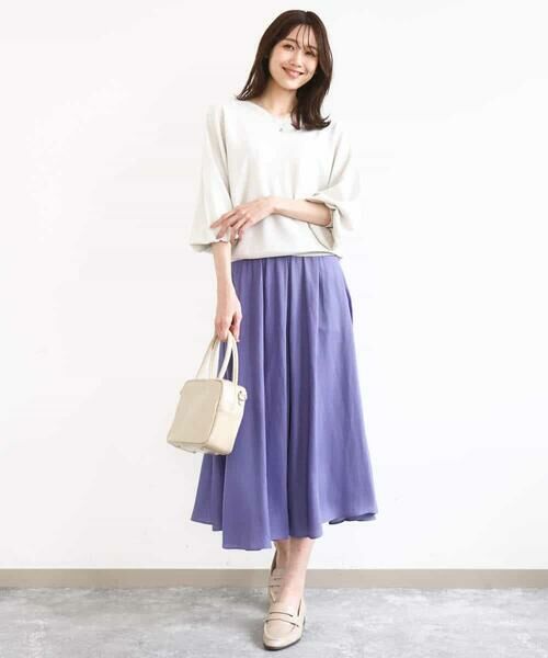 MK MICHEL KLEIN / エムケーミッシェルクラン その他パンツ | サテンガウチョパンツ/接触冷感/UVカット/洗える | 詳細9