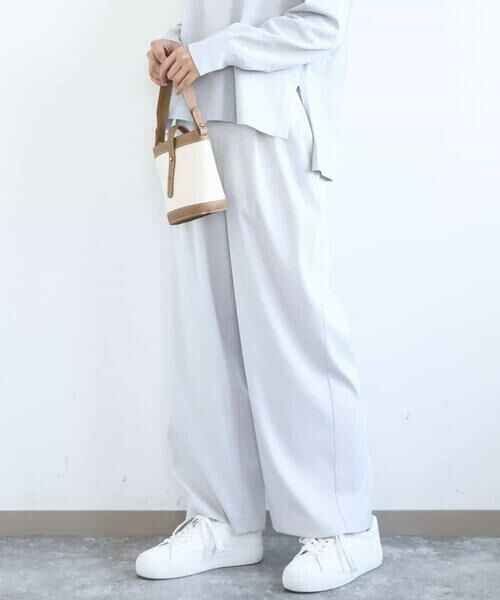 MK MICHEL KLEIN / エムケーミッシェルクラン チノ・ワークパンツ | TRストレッチワイドパンツ/洗える | 詳細4