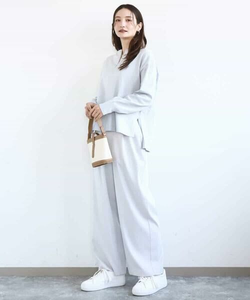 MK MICHEL KLEIN / エムケーミッシェルクラン チノ・ワークパンツ | TRストレッチワイドパンツ/洗える | 詳細7