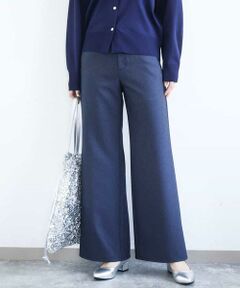 MK MICHEL KLEIN / エムケーミッシェルクラン チノ・ワークパンツ | デニムライク ストレートワイドパンツ/洗える