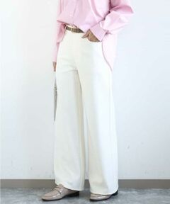 MK MICHEL KLEIN / エムケーミッシェルクラン チノ・ワークパンツ | デニムライク ストレートワイドパンツ/洗える