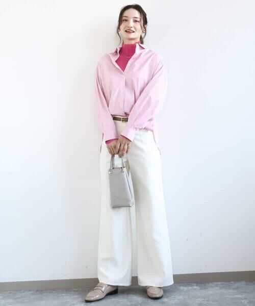 MK MICHEL KLEIN / エムケーミッシェルクラン チノ・ワークパンツ | デニムライク ストレートワイドパンツ/洗える | 詳細14