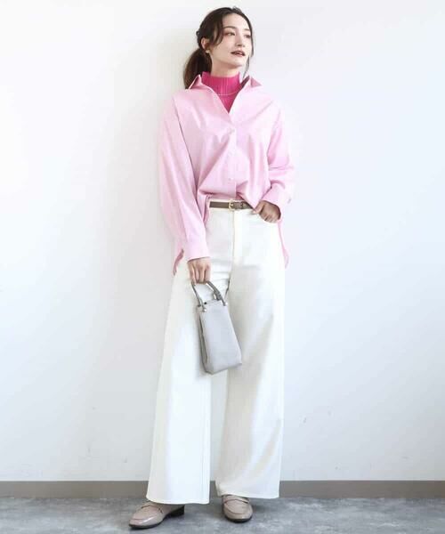 MK MICHEL KLEIN / エムケーミッシェルクラン チノ・ワークパンツ | デニムライク ストレートワイドパンツ/洗える | 詳細15