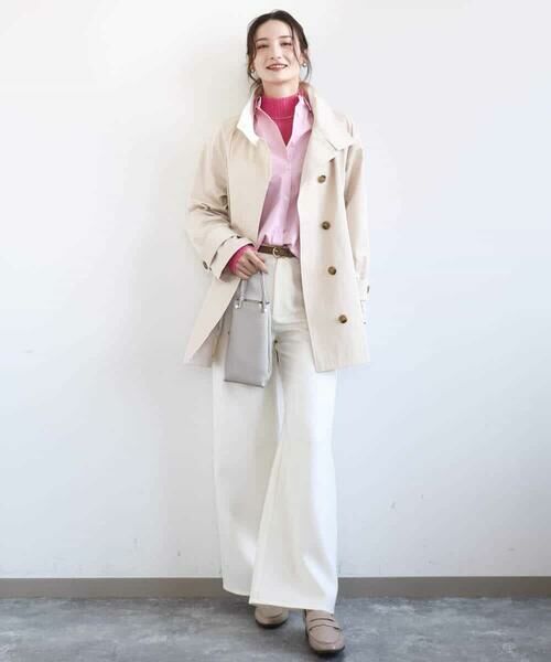 MK MICHEL KLEIN / エムケーミッシェルクラン チノ・ワークパンツ | デニムライク ストレートワイドパンツ/洗える | 詳細18