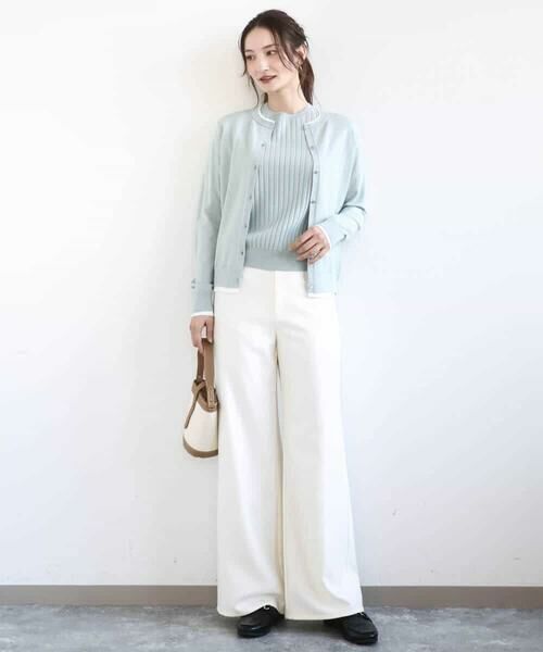 MK MICHEL KLEIN / エムケーミッシェルクラン チノ・ワークパンツ | デニムライク ストレートワイドパンツ/洗える | 詳細20