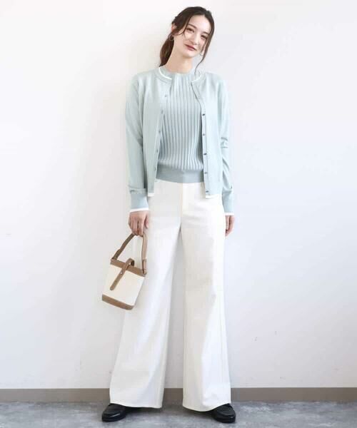 MK MICHEL KLEIN / エムケーミッシェルクラン チノ・ワークパンツ | デニムライク ストレートワイドパンツ/洗える | 詳細21