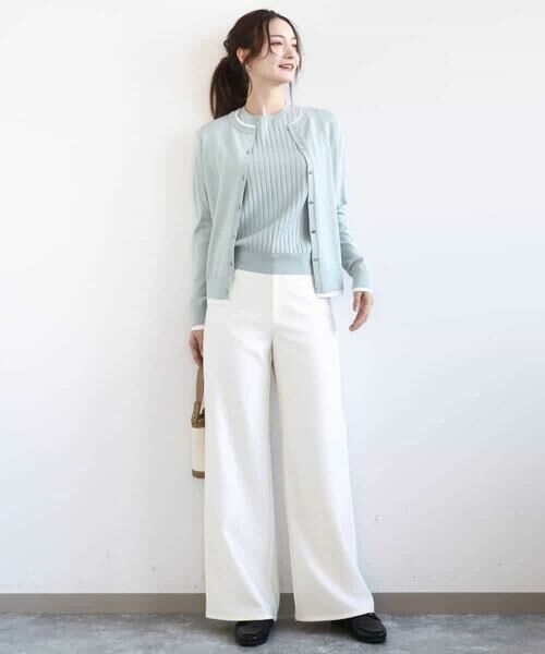 MK MICHEL KLEIN / エムケーミッシェルクラン チノ・ワークパンツ | デニムライク ストレートワイドパンツ/洗える | 詳細22