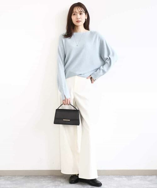 MK MICHEL KLEIN / エムケーミッシェルクラン チノ・ワークパンツ | デニムライク ストレートワイドパンツ/洗える | 詳細26