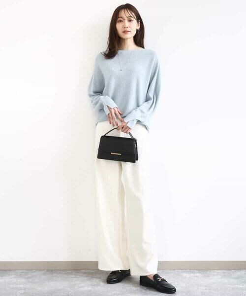 MK MICHEL KLEIN / エムケーミッシェルクラン チノ・ワークパンツ | デニムライク ストレートワイドパンツ/洗える | 詳細28