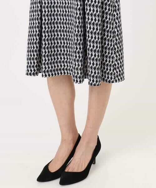 MK MICHEL KLEIN / エムケーミッシェルクラン ロング・マキシ丈ワンピース | [Iイージーケア]幾何柄ジャージーワンピース/洗える | 詳細19