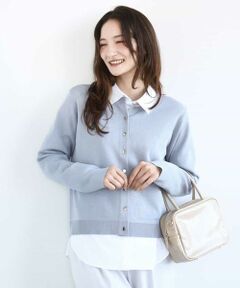 MK MICHEL KLEIN / エムケーミッシェルクラン カーディガン・ボレロ | 綿混ニットカーディガン/洗える