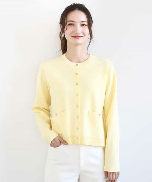 MK MICHEL KLEIN / エムケーミッシェルクラン カーディガン・ボレロ | 綿混ニットカーディガン/洗える | 詳細14