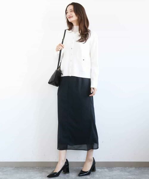 MK MICHEL KLEIN / エムケーミッシェルクラン カーディガン・ボレロ | 綿混ニットカーディガン/洗える | 詳細3