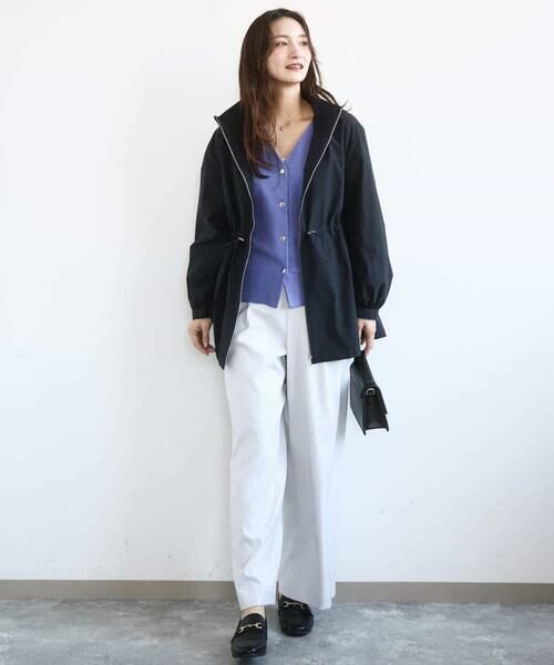 MK MICHEL KLEIN / エムケーミッシェルクラン カーディガン・ボレロ | ドット釦Vネックカーディガン(無地・ボーダー)/洗える | 詳細16