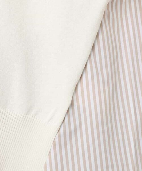 MK MICHEL KLEIN / エムケーミッシェルクラン ニット・セーター | ストライプ切替えデザインニット/洗える | 詳細21