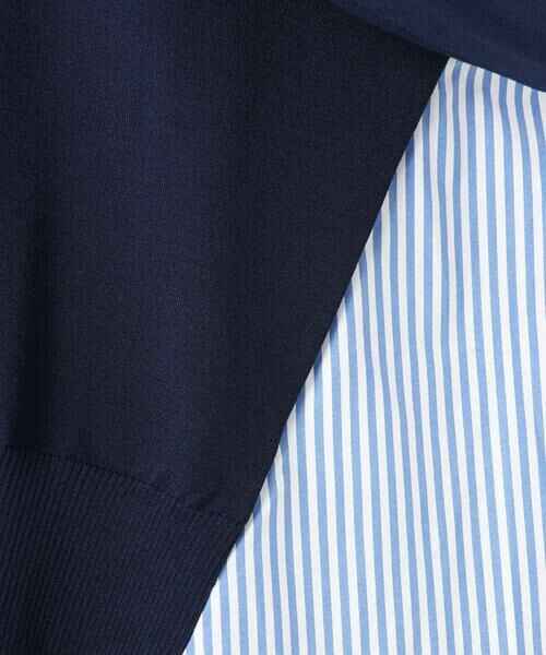 MK MICHEL KLEIN / エムケーミッシェルクラン ニット・セーター | ストライプ切替えデザインニット/洗える | 詳細23