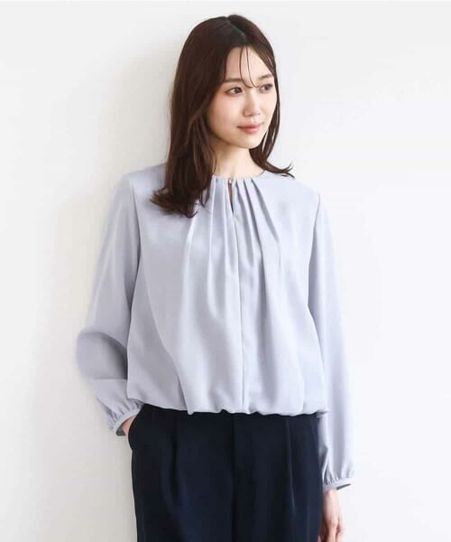 MK MICHEL KLEIN / エムケーミッシェルクラン シャツ・ブラウス | バルーンヘムブラウス/洗える | 詳細10